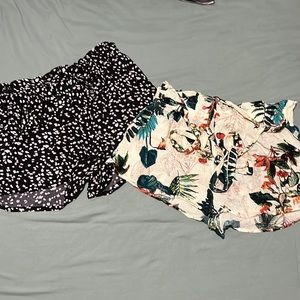Two Shein Flowy Shorts